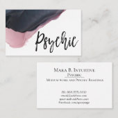 Carte De Visite *~* Psychique Moyen Intuitif Lecteur Aquarelle (Devant / Derrière)