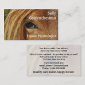 Carte De Visite Psychologie équine d'oeil de cheval (Devant / Derrière)