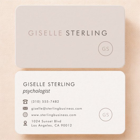 Carte De Visite Psychologist Feminine Professional 