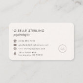 Carte De Visite Psychologist Feminine Professional  (Dos)