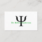 Carte De Visite Psychologist Green Tree  (Dos)