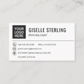 Carte De Visite Psychologist Health Practice Logo (Devant)