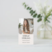 Carte De Visite Psychologist Neutral Beige Photo (Debout devant)
