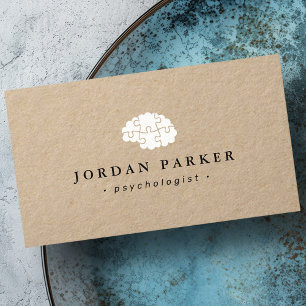 Carte De Visite Psychologist psychiatrist counselor Kraft paper