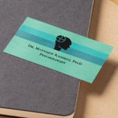 Carte De Visite Psychologist Psychiatrist Teal Faux Metal QR Code