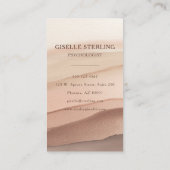 Carte De Visite Psychologist Terracotta Neutral Watercolor (Dos)