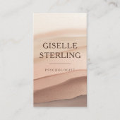 Carte De Visite Psychologist Terracotta Neutral Watercolor (Devant)