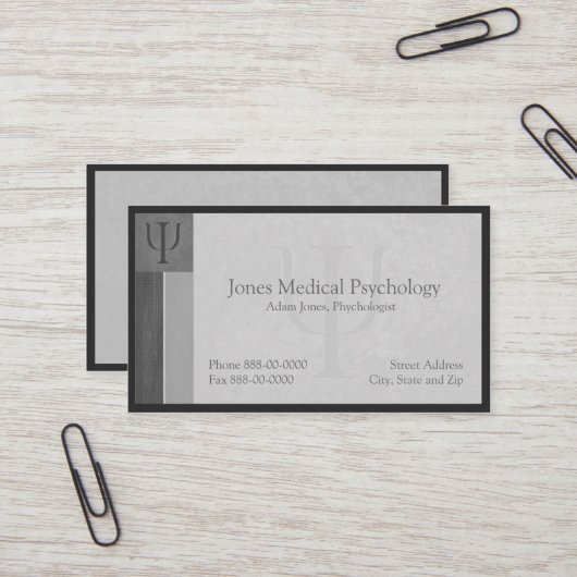 Carte de visite psychologue (Devant/Arrière en situation)