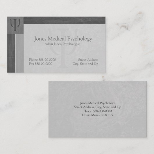 Carte de visite psychologue (Devant / Derrière)