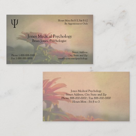 Carte de visite psychologue (Devant / Derrière)