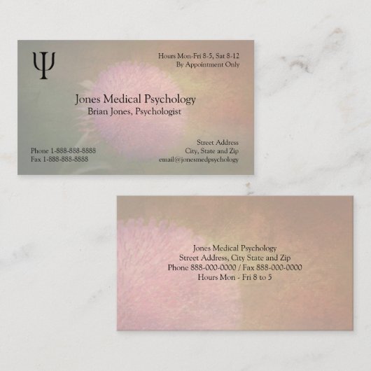 Carte de visite psychologue (Devant / Derrière)