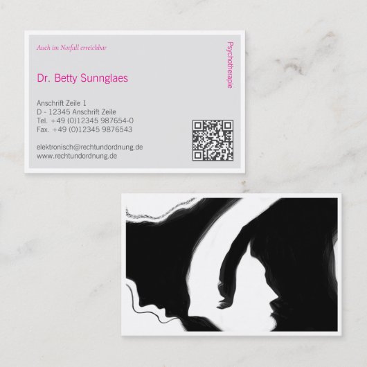 Carte De Visite Psychologue  (Devant / Derrière)