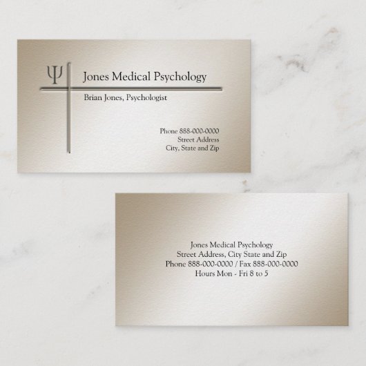 Carte de visite psychologue (Devant / Derrière)