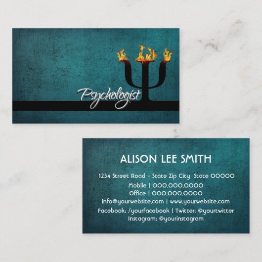 Carte De Visite Psychologue (Devant / Derrière)