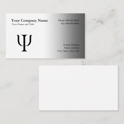 Carte de visite psychologue (Devant / Derrière)