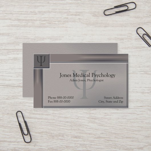 Carte de visite psychologue (Devant/Arrière en situation)