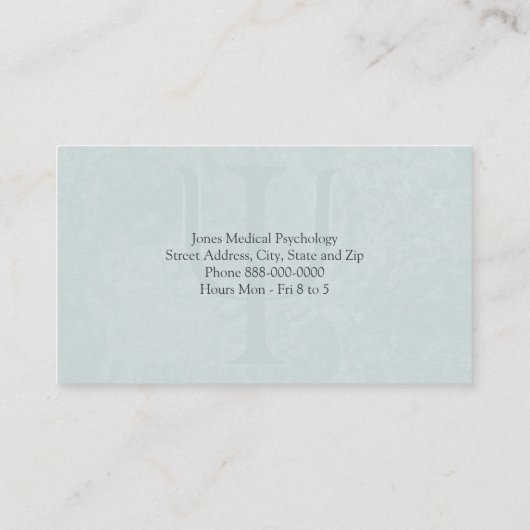 Carte de visite psychologue (Dos)