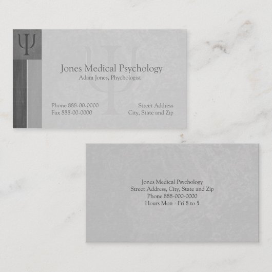 Carte de visite psychologue (Devant / Derrière)