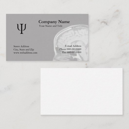 Carte de visite psychologue (Devant / Derrière)