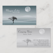 Carte De Visite Psychologue - Arbre de lune et de solitude (Devant / Derrière)