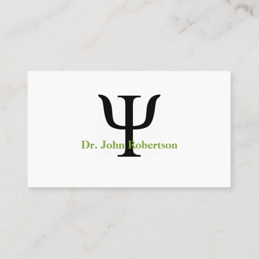 Carte De Visite Psychologue arbre vert (Dos)