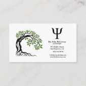 Carte De Visite Psychologue arbre vert (Devant)