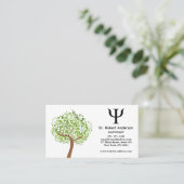 Carte De Visite Psychologue arbre vert (Debout devant)