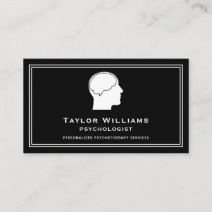 Carte De Visite Psychologue clinique en santé mentale noire