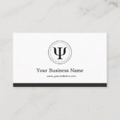 Carte De Visite Psychologue Clinique - Psychologie Symbole Psi (Dos)