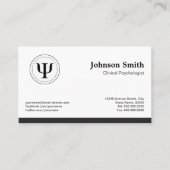 Carte De Visite Psychologue Clinique - Psychologie Symbole Psi (Devant)