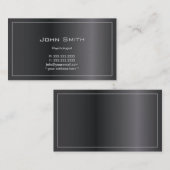 Carte de visite psychologue de cadre métallique fo (Devant / Derrière)