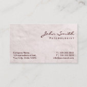 Carte de visite psychologue de fourrure blanche (Devant)