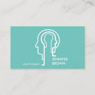 Carte De Visite Psychologue de tête humaine de la science de l'esp