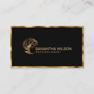 Carte De Visite Psychologue du cerveau d'or Vie Coach Thérapeutiqu