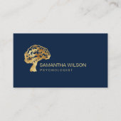 Carte De Visite Psychologue du cerveau Psychiatre Code QR (Devant)