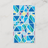 Carte De Visite Psychologue - Géométrie Abstraite Bleue (Dos)