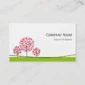 Carte De Visite Psychologue - Logo d'arbre d'attente rose mignon (Dos)