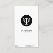 Carte De Visite Psychologue - Noir et blanc propre et élégant (Dos)