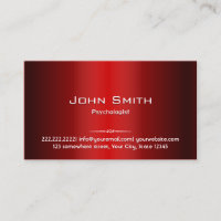 Psychologue Professional Red Metal 