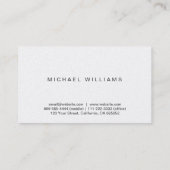 Carte De Visite Psychologue - Professionnel élégant symbole argent (Dos)