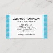 Carte De Visite Psychologue Psychiatre Thérapiste Zen Blue Waves (Dos)