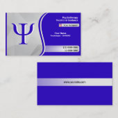 Carte De Visite Psychologue Psychologie Logo Bleu Gradient (Devant / Derrière)