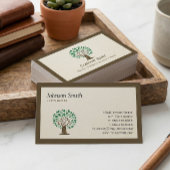 Carte De Visite Psychologue - Symbole d'arbre élégant