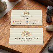 Carte De Visite Psychologue - Symbole d'arbre élégant