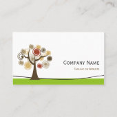 Carte De Visite Psychologue - Symbole Élégant Arbre de Vie (Dos)