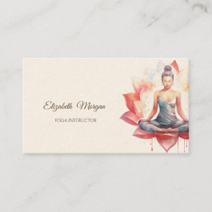 Carte De Visite Psychologue Thérapeute,Chic Lotus,Fille de yoga