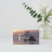 Carte De Visite Psychologue Thérapeute, Pierres, Silhouette Arbre (Debout devant)