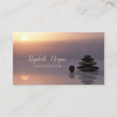Carte De Visite Psychologue Thérapeute Zen, Coucher de soleil (Devant)
