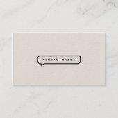 Carte De Visite Psychologue Thérapeutique Rétro Sand Moderne (Devant)