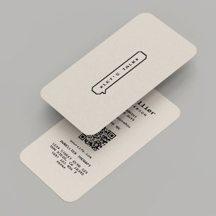 Carte De Visite Psychologue Thérapeutique Rétro Sand Moderne